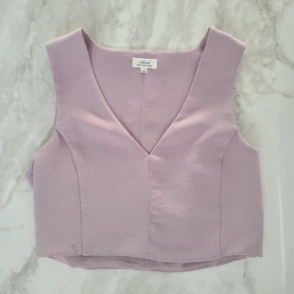 Aritzia Wilfred Dauphine Crop Blouse